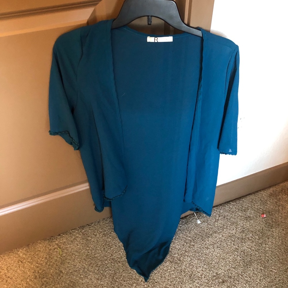 Rumors sheer blue shawl